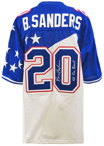 Barry Sanders Signed 1995 Pro Bowl M&N Authentic Jersey w/10x Pro Bowl -(SS COA)