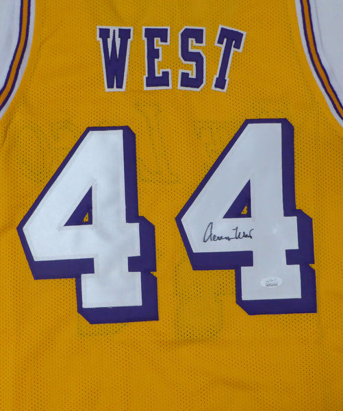 Los Angeles Lakers Jerry West Autographed Signed Yellow Jersey JSA #WPP514344