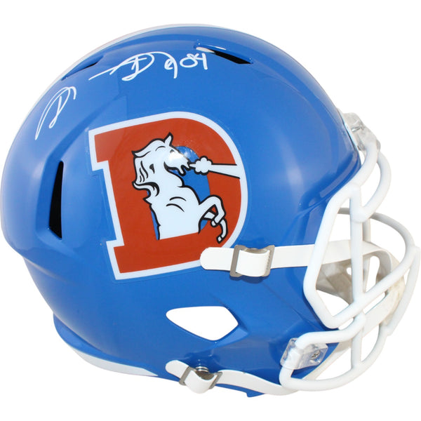 Shannon Sharpe Autographed Denver Broncos F/S TB Helmet Beckett Witness 51162