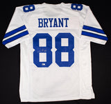 Dez Bryant Signed Dallas Cowboys White Jersey (Beckett) 3xPro Bowl Wide Receiver