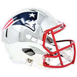 Julian Edelman New England Patriots Signed Riddell Chrome Replica Helmet JSA