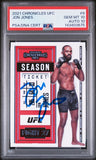 Jon Jones Signed 2021 Panini Chronicles UFC Season Ticket #9 - PSA 10 AUTO 10