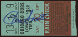 Ron Santo Signed Sept. 20, 1969 Ticket Stub (JSA COA) Chicago Cubs vs Cardinals
