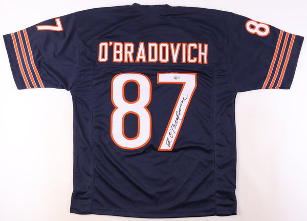 Ed O'Bradovich Signed Chicago Bears Jersey (Beckett) Da Bearsss D.E. 1962-1971