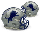 Barry Sanders Autographed Detroit Lions Signed Football Mini Helmet Beckett COA