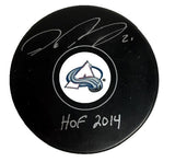 Peter Forsberg Autographed & Inscribed Colorado Avalanche Hockey Puck | JSA COA