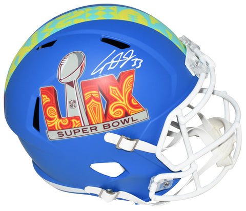 COOPER DEJEAN SIGNED PHILADELPHIA EAGLES BLUE SUPER BOWL 59 LIX FULL SIZE HELMET