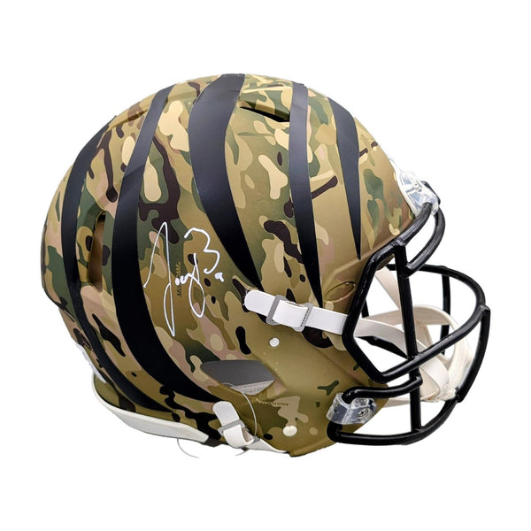 Joe Burrow Autographed Bengals Camo Full Size Authentic Helmet - Fanatics