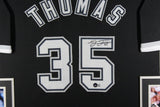 FRANK THOMAS (White Sox black SKYLINE) Signed Autographed Framed Jersey Beckett