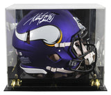 Vikings Adrian Peterson Signed Full Size Speed Proline Helmet W/ Case BAS Wit
