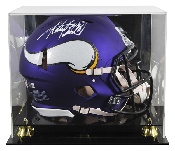 Vikings Adrian Peterson Signed Full Size Speed Proline Helmet W/ Case BAS Wit