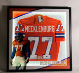 Karl Mecklenburg Autographed Denver Broncos Orange Jersey Lighted Framed Beckett