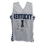 Kentucky Wildcats Team Signed White XL Jersey 12 Sigs Coach Calipari BAS 33543