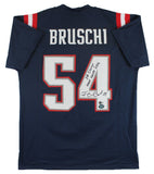 Tedy Bruschi "SB Champ" Authentic Signed Navy Blue Pro Style Jersey BAS Witness