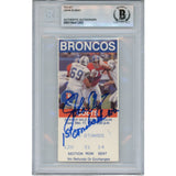 John Elway Autographed Denver Broncos 12/11/83 Ticket 1st Comeback Beckett 50998