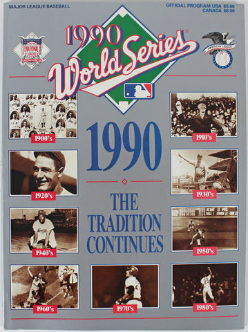1990 World Series Athletics vs. Reds Tradition Continues World Series Magazine 2