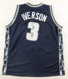 Allen Iverson Signed Georgetown Hoyas Jersey (JSA) 11xAll Star Philadelphia 76er
