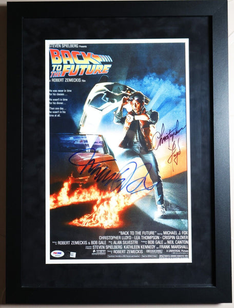 Back to the Future 11 x 17 Poster Signed by Michael J. Fox and Christopher Lloyd