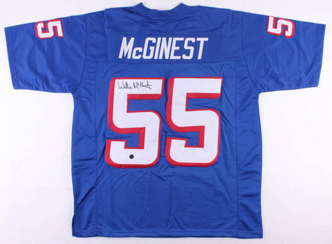 Willie McGinest Signed Patriots Jersey (Patriots Alumni COA) 3x Super Bowl Champ
