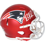 Randy Moss Autographed New England Patriots Blaze Mini Helmet Beckett 48883