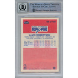 Alvin Robertson Autographed 1986-87 Fleer 92 Trading Card 10 Grade Beckett 47027
