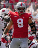 Cade Stover Signed Ohio State Buckeyes Gray Jersey (Beckett) Houston Texans T.E