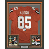 FRAMED Autographed/Signed DAVID NJOKU 33x42 Cleveland Orange Jersey PSA/DNA COA