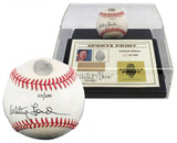 Whitey Ford Signed LE of 200 A.L Baseball Display w/Thumbprint (Beckett) Yankees