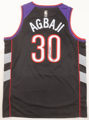 Ochai Agbaji Signed Toronto Raptors Jersey (PSA) 2022 1st Round Pick #14 Overall