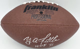 YA Y.A. Tittle Autographed NFL Leather Football Giants "HOF 71" JSA #J44752