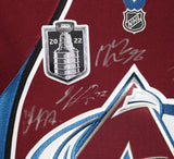 Colorado Avalanche Team Signed Burgandy Reebok 50 Jersey 20 Sigs BAS 37475