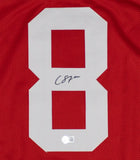 Cade Stover Signed Ohio State Buckeyes Red Jersey (Beckett) Houston Texans T.E.