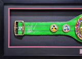 MIKE TYSON AUTOGRAPHED FRAMED WBC WORLD CHAMPIONSHIP GREEN BELT BECKETT 224816