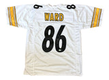 Hines Ward Pittsburgh Signed White Football Jersey BAS