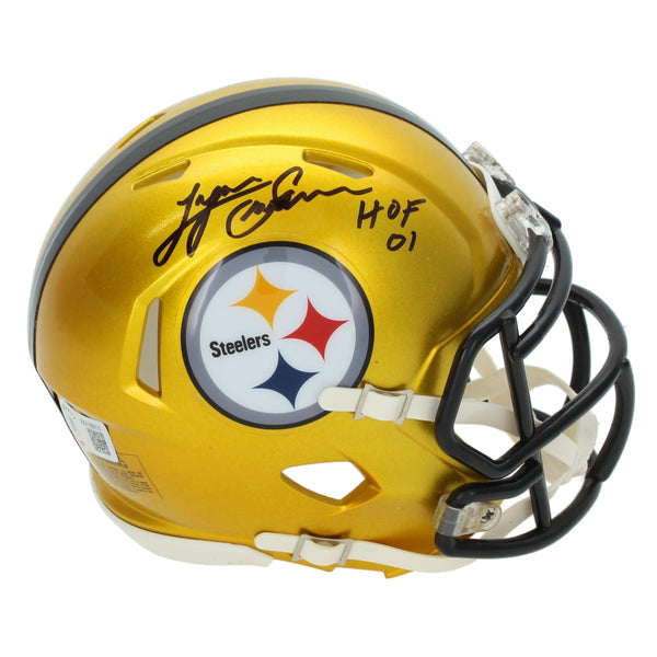 Lynn Swann Autographed & Inscribed "HOF 01" Steelers Flash Mini Helmet Beckett