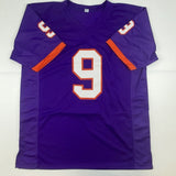 Autographed/Signed TRAVIS ETIENNE Clemson Purple College Jersey JSA COA