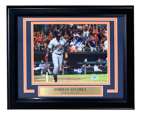 Yordan Alvarez Signed Framed 8x10 Houston Astros Photo PSA/DNA Hologram