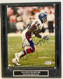 Shannon Sharpe Autographed Denver Broncos 8x10 Photo w/ Plaque BAS COA