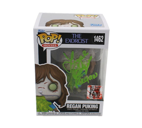 Linda Blair Signed The Exorcist Regan Puking #1462 Funko Pop! with "Regan" Inscr