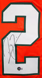 Ray Lewis Autographed Orange College Style Jersey - Beckett W Hologram *Black