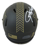 Giants Lawrence Taylor Signed STS IV Speed Mini Helmet W/ Case BAS Witnessed