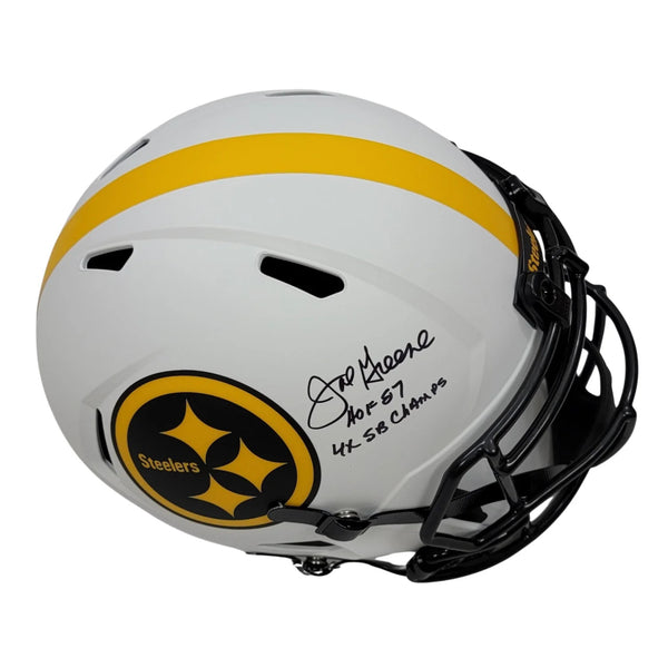 Joe Greene Signed Steelers Lunar Eclipse Replica Helmet W/HOF 87 & 4X SB Champs