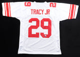 Tyrone Tracy Jr. Signed New York Giants Jersey (JSA) Ex-Iowa & Purdue Running Bk