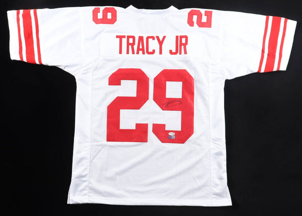 Tyrone Tracy Jr. Signed New York Giants Jersey (JSA) Ex-Iowa & Purdue Running Bk
