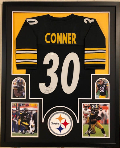 FRAMED PITTSBURGH STEELERS JAMES CONNER AUTOGRAPHED SIGNED JERSEY JSA COA