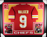 KENNETH WALKER (Chiefs red SKYLINE) Signed Autographed Framed Jersey Beckett