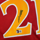 Autographed/Signed DOMINIQUE WILKINS Atlanta Red Jersey PSA/DNA COA