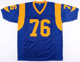 Orlando Pace Signed Rams Throwback Jersey (Schwartz COA) 2016 Hall of Famer
