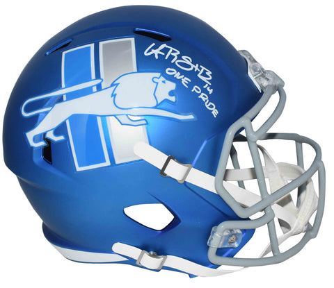 AMON-RA ST BROWN SIGNED DETROIT LIONS 2023 ALT FULL SIZE HELMET W/ ONE PRIDE
