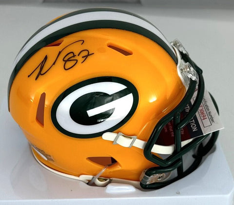 Packers Receiver ROMEO DOUBS Signed Riddell Speed Mini Helmet AUTO - JSA
